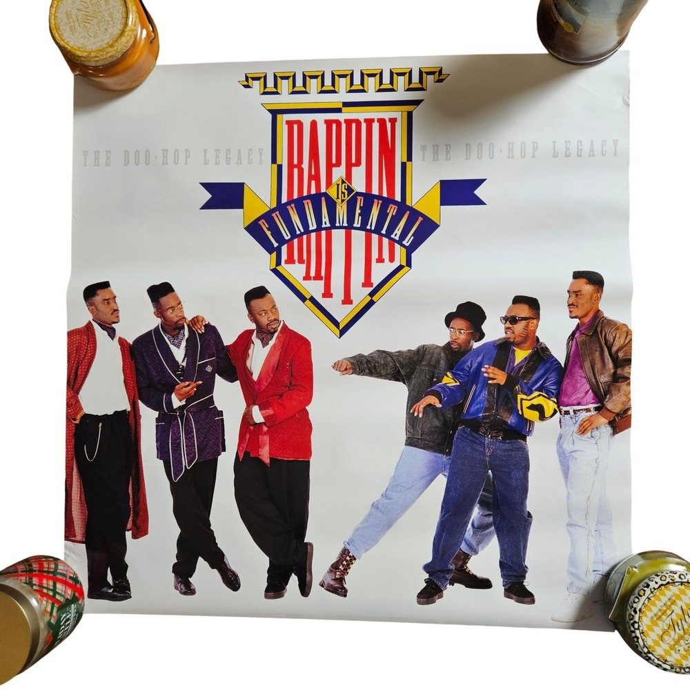 Rappin' Is Fundamental Doo-Hop Legacy 24x24‎ VTG 1991 A&M Promo Poster Hip Hop